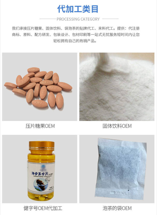 保健食品贴牌厂家-代加工类目-德州健之源