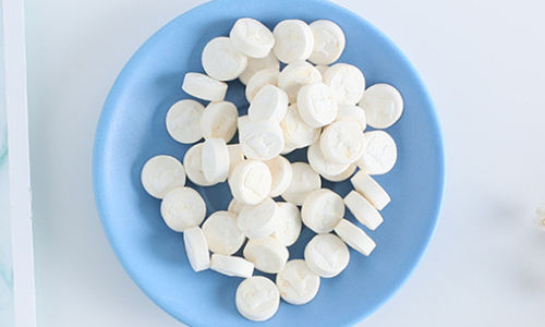 圆形印花益生菌压片糖果