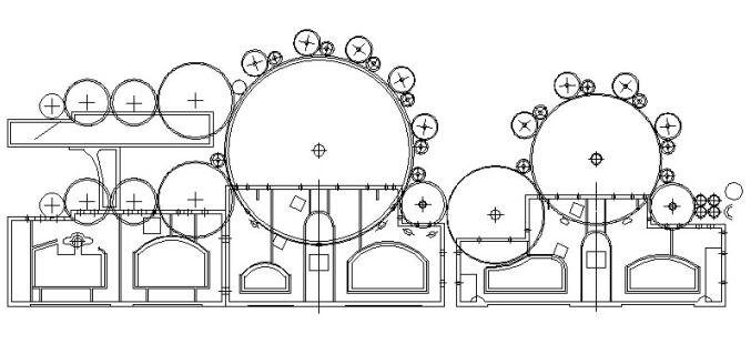 双锡林双道夫梳理机结构示意图 双锡林双道夫梳理机结构示意图